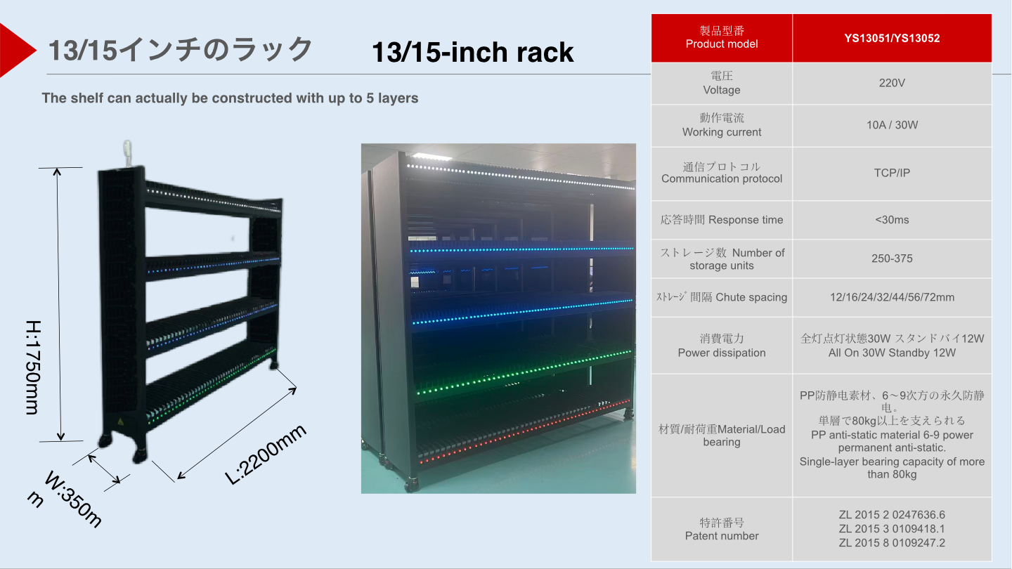 13/15インチラック画像